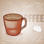 Hot Coffee Background with Sample Text